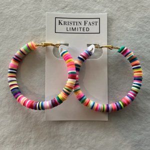 KRISTIN FAST LIMITED BRAND NEW CLAY BEAD EARRINGS